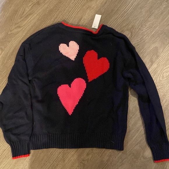 TALBOTS WOMENS V-NECK CARDIGAN - TIPPED HEART Petite Small - Picture 2 of 3